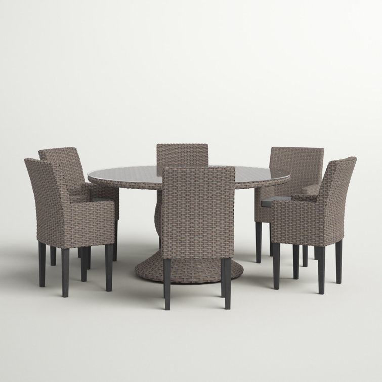 Sol 72 Outdoor Rochford 6 Person Round Outdoor Dining Set Wayfair